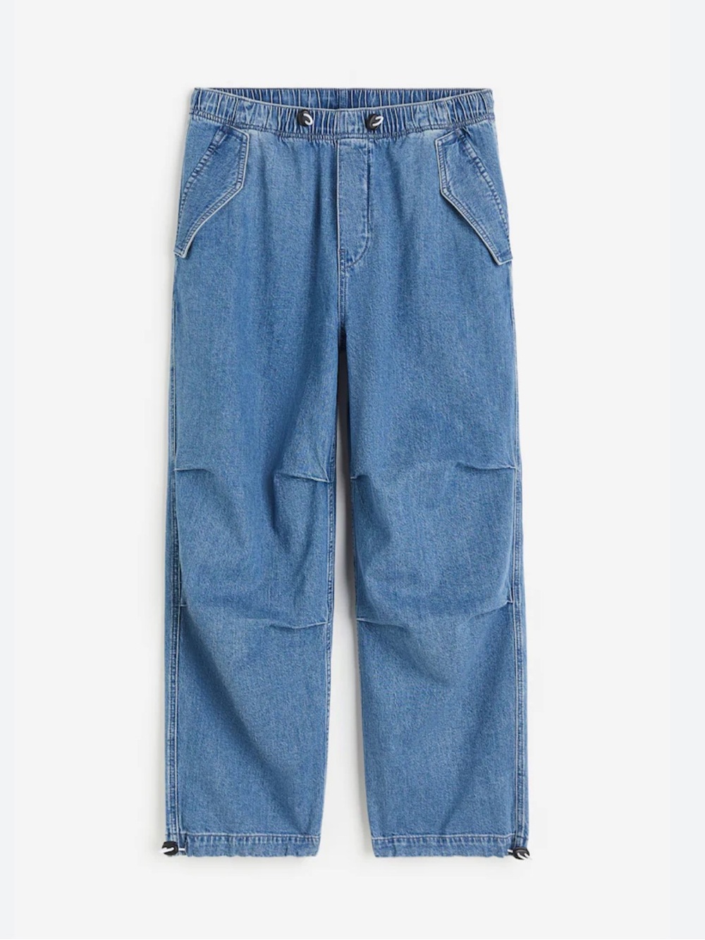 H&M | Dark Loose Fit Parachute Trousers